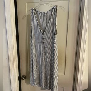 Pull&Bear white and black striped dress